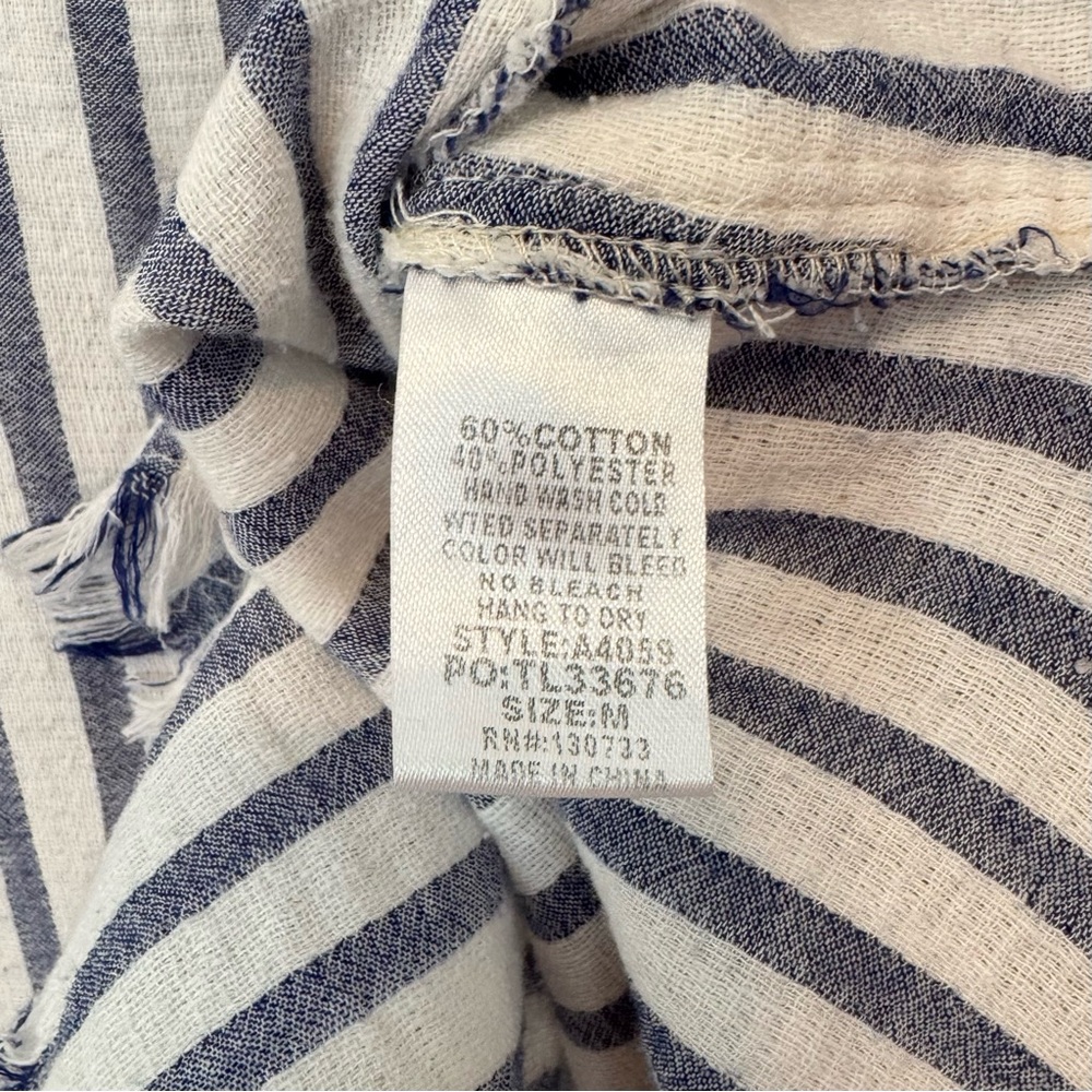 Umgee Blue Striped Tunic Top M - Picture 12 of 12